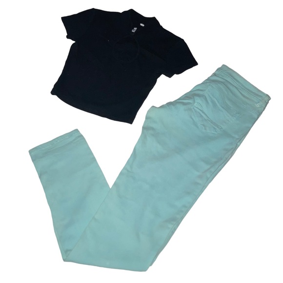 5/25$ ✨ Teal low rise pants - Picture 3 of 4